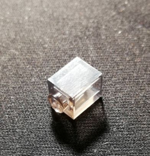 Lego kostička 1x1 průhledná černá (trans brown)