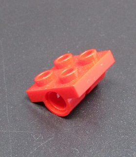 Lego destička speciální 2x2 se dvěma otvory - červená