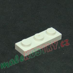 Lego destička 1x3 bílá