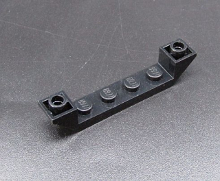 Lego destička šikmá inverted 6x1 černá