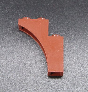 Lego oblouk 1 x 3 x 3 - klenba - hnědý - reddish brown