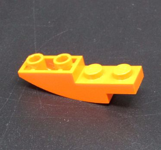 Lego speciální destička zaoblená 4x1 - jasně světle oranžová