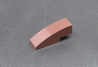 Lego zaoblená kostička 3x1 - tmavě hnědá