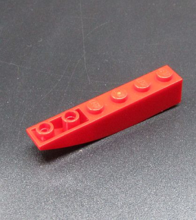 Lego zaoblená kostička 6x1 - inverted - červená