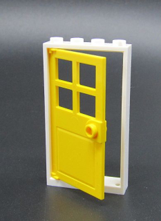 Lego dveře 1x4x6 - bíložluté