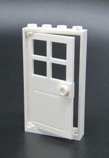 Lego dveře 1x4x6 - bílé