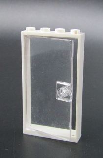 Lego dveře 1x4x6 - bílé+průhledné čiré