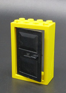 Lego dveře 2x4x5 - žlutočerné