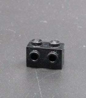 Lego kostička speciální 1x2 s nopy - černá