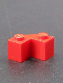 Lego kostička rohová zkosená - červená