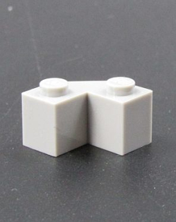Lego kostička rohová zkosená - světle šedá - light bluish gray