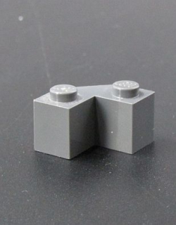 Lego kostička rohová zkosená - tmavě šedá - dark bluish gray