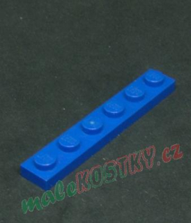 Lego destička 1x6 modrá