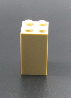 Lego kostka vysoká 2x2x3 - béžová