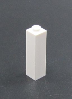 Lego kostka vysoká 1x1x3 - bílá