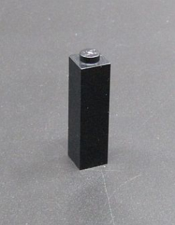 Lego kostka vysoká 1x1x3 - černá