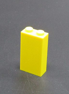 Lego kostka vysoká 1x2x3 - žlutá
