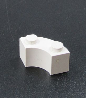 Lego oblouk 2x2 - bílý