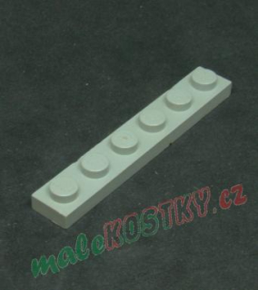 Lego destička 1x6 světle šedá - light gray