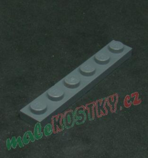 lego destička 1x6 tmavě šedá - dark gray