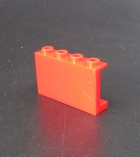 Lego panel 1x4x2 - červený