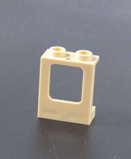 Lego okno 1x2x2 - béžové