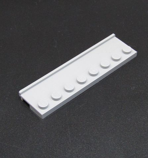 Lego destička speciální s drážkou 2x8 - světle šedá - light bluish gray