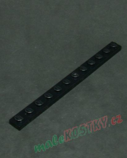 Lego destička 1x12 černá