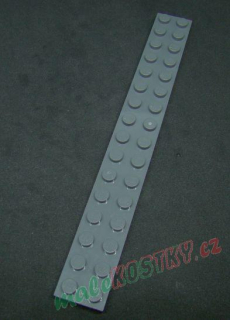 Lego destička 2x16 tmavě šedá - dark bluish gray