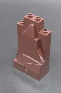 Lego skála 2x4x6 - tmavě hnědá