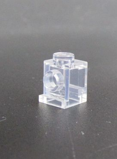 Lego kostička 1x1 držák světel - průhledná bílá - NOVÁ
