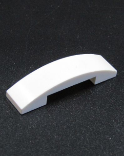 Lego destička 1x4 zaoblená - bílá