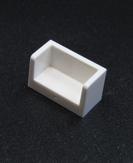 Lego destička - panel speciální s bočnicemi 1x2x1 - bílý