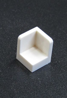Lego destička - panel rohový 1x1x1 - bílý