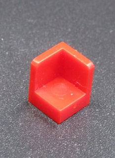 Lego destička - panel rohový 1x1x1 - červený