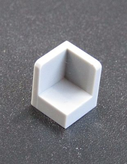 Lego destička - panel rohový 1x1x1 - světle šedý - light bluish gray