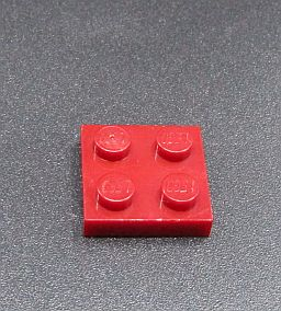 Lego destička 2x2 tmavě červená