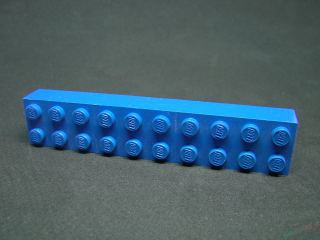 Lego kostička 2x10 modrá 