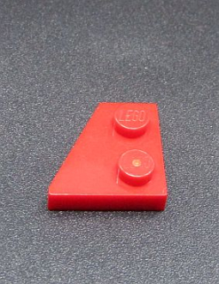 Lego destička klín 2x2 levá - červená