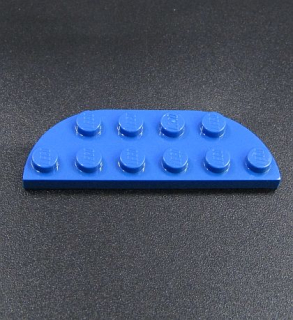 Lego destička zaoblená 2x6 - modrá
