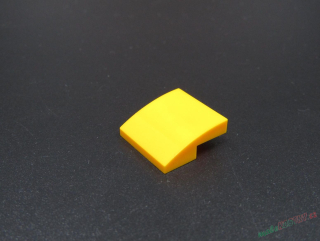 Lego destička zaoblená 2x2 - žlutá