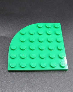 Lego destička zaoblená 6x6 - zelená