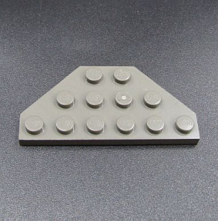Lego destička zkosená 3x6 - tmavě šedá - dark gray