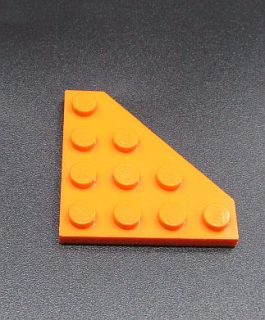 Lego destička rohová 4x4 - oranžová