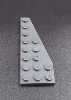 Lego destička klín 8x3 pravá tmavě šedá - dark bluish gray