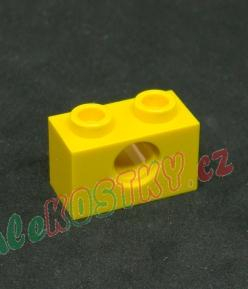 Lego kostička Technic 1x2 žlutá