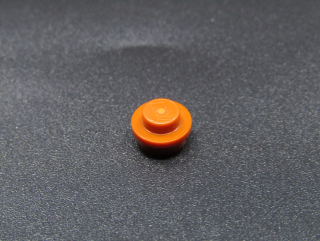 Lego kulatá destička 1x1 - tmavě oranžová