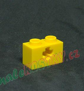 Lego Technic kostička kříž 1x2 žlutá