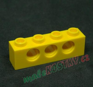 Lego kostička Technic 1x4 žlutá