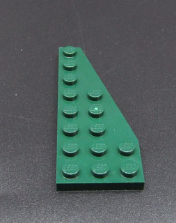 Lego destička klín 8x3 pravá tmavě zelená